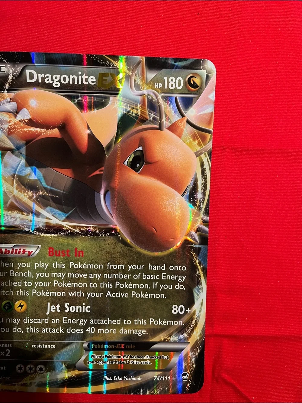 Pokemon Junbo Dragonite EX Card – Orange Holo Collectible
